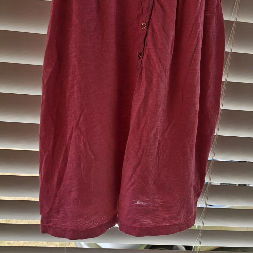 Lilly Pulitzer Women's Pink Pima Cotton Knit V-Neck Button Tank Top Size S - Picture 3 of 6